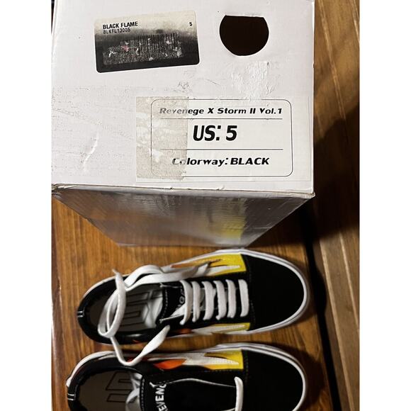 Revenge X Storm II Vol. 1 Black Flame Men’s Sneakers NIB Size 5 Authentic - Picture 13 of 15